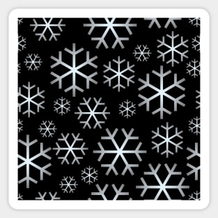 White Christmas Snowflakes Pattern Sticker